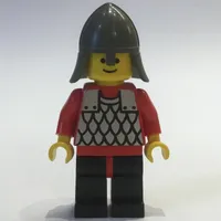 Knight (Scale Mail on Red) - Red Arms, Black Legs, Dark Gray Neck-Protector