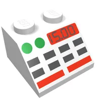 Brick Sloped 45° 2 x 2 with Buttons and 15.00 Print