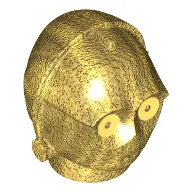 Minifig Head Special, Protocol Droid with Yellow Eyes Print (C-3PO / K-3PO)