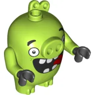 Animal, Pig, Piggy 1 with Tongue Out Print - Lime Arms - Black Hands