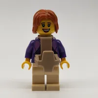 Dark Purple Torso, Tan Legs, Dark Orange Hair, Baby Carrier