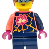 Coral Torso, Dark Blue Legs, Dark Blue Cap, Dark Orange Hair