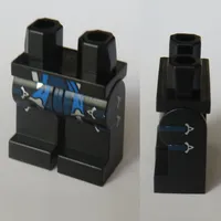 Hips and Black Legs with Blue Sash, Dark Blue Straps, Silver Buckles