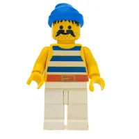 Pirate - Blue Stripes, White Legs, Blue Bandana