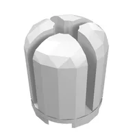 Brick Round 2 x 2 x 2 Dome Top with Cross Cut Slots