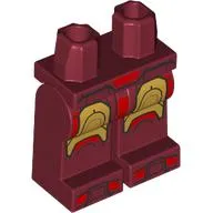 Hips and Dark Red Legs with Gold/Red Iron Man Mark 3 Armor print