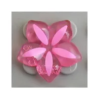 Clikits Icon, Flower 2 x 2 Large, 5 Petals with Pin, and Bright Pink Petal Highlights Print