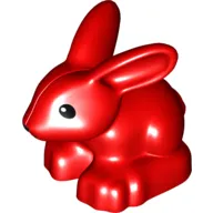 Duplo Animal Rabbit Black Eye, White Pupil Print