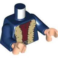 Torso, Dark Red Tunic, Dark Tan Fur print, Dark Blue Arms, Light Nougat Hands
