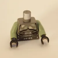 Torso Armor Pouches, White and Sand Green Patches Print (Kashyyyk Trooper), Sand Green Arms, Black Hands