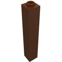 Brick 1 x 1 x 5 with Blocked Open or Hollow Stud