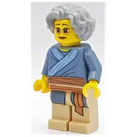 Woman, Sand Blue Tunic, Light Bluish Gray Hair, Glasses