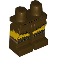 Hips and Dark Brown Legs with Shaggy Fur Shorts and Boots Print