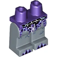 Hips and Sand Blue Legs with Black and Dark Purple Rocks and White and Blue Lightning (Harpy) Print