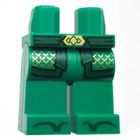Hips and Green Legs with Robe Ends, Gold Decorations, Dark Green Trim, Sash print