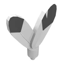 Headwear Accessory Plume / Feathers with Pin and Black Tip on Both Sides Print