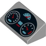 Brick Sloped 30° 1 x 2 x 2/3 with Dashboard, Speedometers Print
