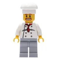 Chef, Red Neckerchief, Light Bluish Gray Legs, Goatee Beard