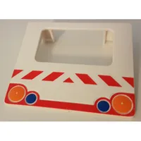 Duplo Van Type 2 Rear Door with Taillights and Red Stripes Print