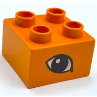 Duplo Brick 2 x 2 with Eye, Lion's Print
