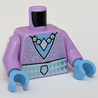 Torso Robe, Pearl Necklace, Diamond Pendant, Dark Azure Chest print, Medium Lavender Arms, Dark Azure Hands