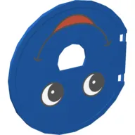 Duplo Ball Tube Door with Smiling Face Print