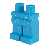 Hips and Medium Azure Legs with White Cat Hairs print