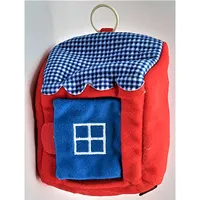 Duplo Building Beach Hut with Blue Door, Checkered Roof