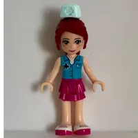 Mia - Medium Azure Shirt, Magenta Skirt, Veterinarian, Nurse Hat