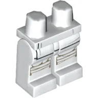 Hips and White Legs with White Leggings, Puttees Loose, Thin Wrap Print