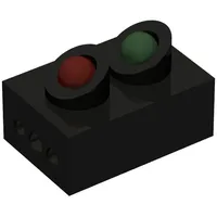 Light Brick, Train 12V 2 x 3 Signal with Red and Green Lights