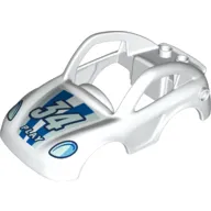 Duplo Car Body 6 x 10 x 3 with Two Studs at Back with '34 PLAY' Print