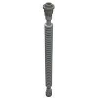 Flexible Ribbed Hose 8mm Ends 12L with Tabbed Dark Gray Ends