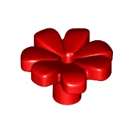Plant, Flower, Minifig Accessory with 7 Thick Petals and Pin