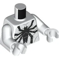Torso, Black Spider, Webbing print, White Arms and Hands