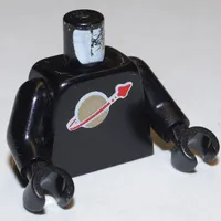 Torso Classic Space Logo Print, Black Arms and Hands