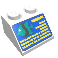 Slope 45° 2 x 2 with Divers Computer Print