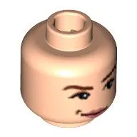 Minifig Head Hermione Granger, Dual Sided, Awake / Asleep Print [Blocked Open Stud]