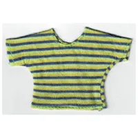 Scala, T-Shirt, Yellow, Medium Green, and Dark Blue Stripes