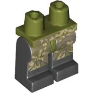 Hips and Black Legs with Camouflage print