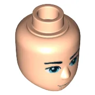 Minidoll Head Male with Blue Eyes, Black Eyebrows Print [Disney Princess Eric]