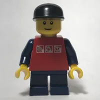 Kid - Red Torso, Dark Blue Legs, Black Cap