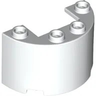 Cylinder Half 2 x 4 x 2 with 1 x 2 Cutout