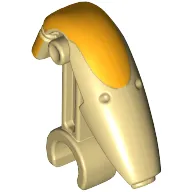 Minifig Head Special with Clip, Mechanical with Orange Insignia Print (Battle Droid Commander)