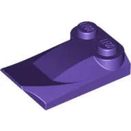 Wedge Curved 2 x 3 x 2/3 Two Studs, Wing End