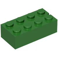 Brick 2 x 4 without Bottom Tubes, Slotted (with 1 slot)