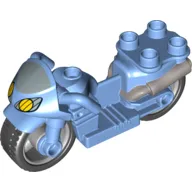 Duplo Motorcycle with Rubber Wheels, Windscreen and Headlights Print