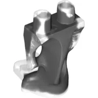 Lower Body, Ghost with Marbled Dark Bluish Gray Pattern