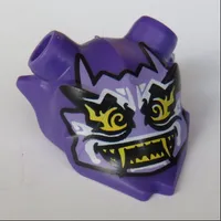 Headwear Accessory Mask Ninjago Oni (Mask of Hatred) Open Mouth Print