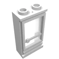 Door 1 x 2 x 3 Right, Hollow Studs, Fixed Glass